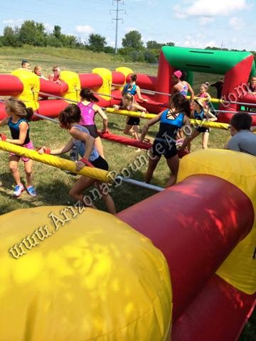 Human Foosball with Children Playing